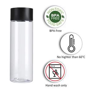 Vente en gros de 500ml 700ml verres en plastique PET transparent portable 16oz gobelet Sports de plein air promotion bouteille d'eau avec couvercle - Product Image 2