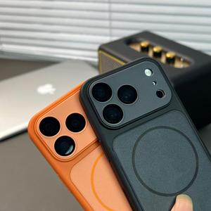 เคสโทรศัพท์แม่เหล็กแบบผิวด้านใหม่ สำหรับ iPhone 17 12 13 Pro Max 14 15 16 Plus พร้อมฟิล์มกระจกป้องกันเลนส์กล้อง - Product Image 6