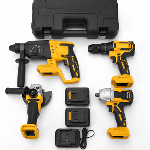 Set di Utensili Cordless LONSLEY 21V 4-in-1: Trapano a Percussione, <span class=keywords><strong>Smerigliatrice</strong></span> Angolare, Avvitatore a Impulsi, 2 Batterie, 1 Caricatore, Valigetta - Product Image 3