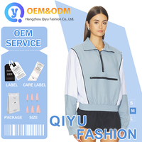 Veste Courte Anti-UV Décontractée et Ample pour Femme, Modèle 2026 QY, Vêtement d'Extérieur Sportif et Tendance, Conception Personnalisée OEM, Vente en Gros