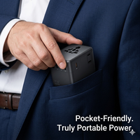 Convertisseur de puissance universel prêt à être expédié au Royaume-Uni, aux États-Unis, en Europe, en Australie, type C 100W, adaptateur de voyage universel GAN pour iPhone, MacBook