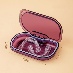 Estuche Retenedor <span class=keywords><strong>Invisalign</strong></span> para Ortodoncia Dental, Caja de Almacenamiento de Baño para Dentaduras Postizas, Contenedor de Protector Bucal, Organizador de Aparatos Dentales - Product Image 4
