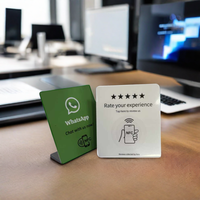 Etiqueta de Código QR Mini Impermeable de PVC y Metal de la Marca CLF, Personalizable, con Interfaz de Comunicación por Chip, Empaquetado en Caja para Tarjetas de Regalo