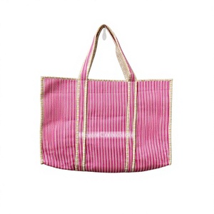 Sac fourre-tout matelassé en coton, couleur unie, imprimé, style bohème, ouverture supérieure, grand sac de shopping, toutes saisons, réutilisable, écologique pour femmes - Product Image 1