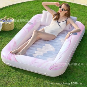 Piscine gonflable 177x146cm, lit d'eau en PVC pour bain de soleil en extérieur, usage domestique - Product Image 4