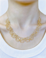 Collar de Oro Sólido de 18K AU750 para Mujer, Cadena Delicada Ajustable para Clavícula, Múltiples Estilos, Joyería Fina Personalizable, Regalo