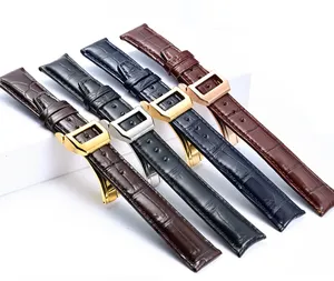 Nhà Máy Bán Buôn Tùy Chỉnh Cá Sấu Cá Sấu Da Watchbands Thương Hiệu Đồng Hồ Đeo Tay Dây Đeo Phù Hợp Iwc 22 22Mm