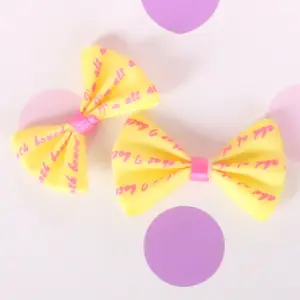 New printed pet dog hair clip bow dog hair accessories clip ribbon colorful dog products pet accessories pet apparel accessories