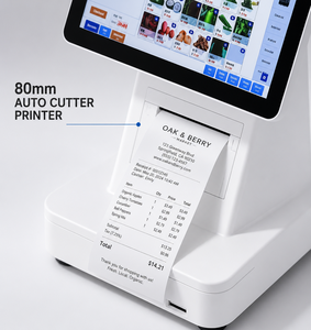 เครื่อง POS จอคู่ขนาด 15.6 นิ้ว พร้อมเครื่องพิมพ์ใบเสร็จอัตโนมัติขนาด 80 มม. ในตัว ระบบปฏิบัติการ Windows/Android สำหรับร้านอาหาร ร้านขนม และร้านกาแฟ - Product Image 2