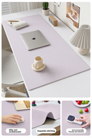 Tapis de souris en cuir extra-large, tapis de bureau pour ordinateur, clavier de bureau, tapis de jeu, luxe léger, haut de gamme