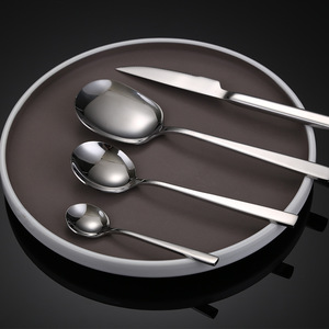 Stainless Steel Knife Fork Spoon Set Minimalist Design Daily Use Dishwasher Safe Western Tableware - Product Image 2