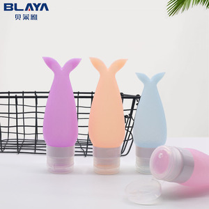 Best-Selling 45ML 90ML Mermaid Shaped Silicone <b>Squeeze</b> <b>Bottle</b> High Quality Silicone Shampoo <b>Bottle</b> Promotional Business Gifts - Product Image 5