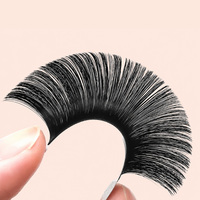 Extensions de cils volume russe en fibre PBT, finition mate, faites à la main, naturelles, douces, véganes, sans cruauté, qualité salon coréenne