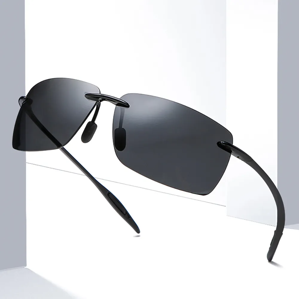 Lightweight men women sunglasses adjustable frameless vogue filter out sunlight sunglasses reflected glare cool sunglasses
