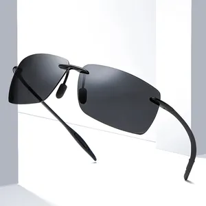 Gafas de sol ligeras para hombres y mujeres, gafas de sol ajustables sin marco con filtro de moda, gafas de sol reflejadas, gafas de sol geniales