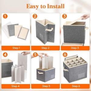 Pratico Organizzatore Pieghevole a 12 Scomparti per Calici da Vino, Nuovo Design in Poliestere Pongee Moderno - Product Image 3