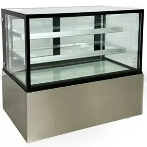 सर्वश्रेष्ठ मूल्य केक प्रदर्शन फ्रीजर बेकरी वाणिज्यिक ग्लास रेफ्रिजरेटर स्टेनलेस में प्रदर्शन - Product Image 4