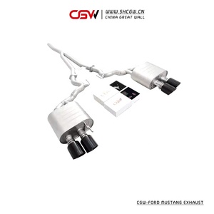 Peredam Suara Knalpot Murai dengan Ujung Quad Hitam untuk Ford Mustang 2.3T Gaya GT500 - Product Image 3