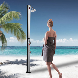 <span class=keywords><strong>Douche</strong></span> <span class=keywords><strong>solaire</strong></span> portable noire pour extérieur avec valve en céramique et jet <span class=keywords><strong>de</strong></span> <span class=keywords><strong>pluie</strong></span> – <span class=keywords><strong>Eau</strong></span> chaude facilement disponible n'importe où pour le camping, la plage et le bord <span class=keywords><strong>de</strong></span> piscine - Product Image 1