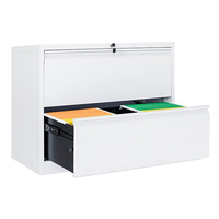 Mobilier de bureau Protection anti-basculement Rangement en acier Armoire de rangement latéral à 2 tiroirs en métal