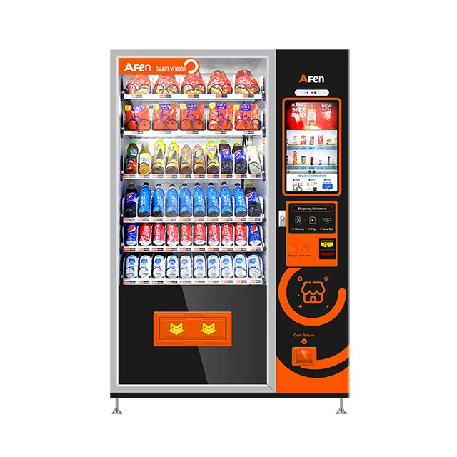 Cycliste — distributeur automatique de boissons, snacks frontal en verre anti-brouillard, soda, boissons douces