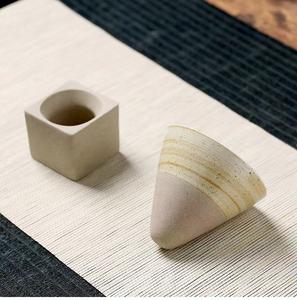 Tazze da Caffè Espresso Vintage in Ceramica Grezza <span class=keywords><strong>Giapponese</strong></span> all'Ingrosso di Fabbrica da 80ml, <span class=keywords><strong>Tazza</strong></span> Creativa in Ceramica a Forma di Imbuto con Base - Product Image 6