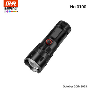 <b>Rechargeable</b> <b>Flashlight</b> 1000M Beam Zoomable Led Outdoor Tactical Torch With Sos Mode Brushed Finish - Product Image 3