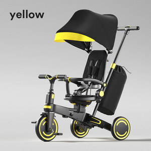 Tricycle bébé multifonctionnel léger avec siège rotatif à 360 degrés, poussette tricycle pliable 9-<span class=keywords><strong>en</strong></span>-1 pour enfants - Product Image 1