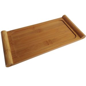 Bamboo scroll-shaped tea tray, household dry brewing tea <b>table</b>, tea serving tray, Japanese style, simple solid wood <b>mini</b> - Product Image 5