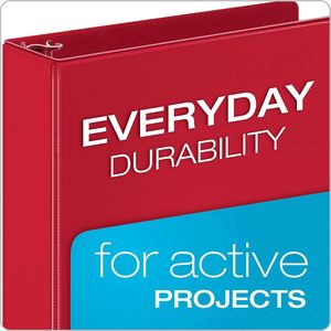 Hồng y <span class=keywords><strong>3</strong></span> vòng chất kết dính văn phòng trường học bền 2 inch chất kết dính nhẫn giữ 475 tờ clearvue bao gồm không dính PU thư mục các loại - Product Image 2