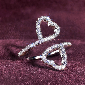 Anello Aperto a Cuore per Donne, Gioiello da Dito Elegante e alla Moda - Product Image 6