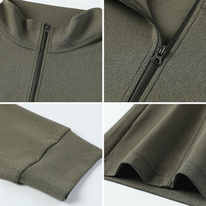 Polyester Spandex Men's 1/4 <b>Zip</b> Long Sleeve Custom Screen Print Quarter <b>Zip</b> Long Sleeve <b>Shirt</b> for Men Golf Long Sleeve - Product Image 3