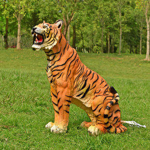 Estatua de Tigre Realista para Exteriores, Escultura de Animal de la <span class=keywords><strong>Selva</strong></span> para Zoológicos, Parques Temáticos, Parques Infantiles y Decoración de Paisajes Comerciales - Product Image 4
