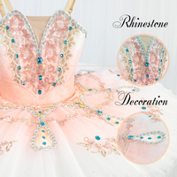 T0329 robe de Ballet de luxe, jupe Tutu de danse chinoise, rose classique romantique pour filles