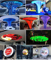 Écran LED transparent souple adhésif super fin Lecede pour intérieur, affichage d'écran LED transparent P2.5
