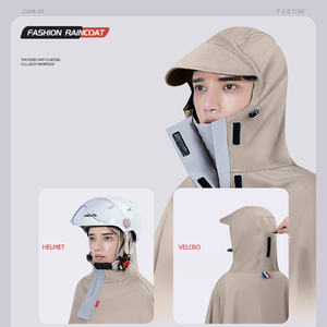 Imperméable en tissu Oxford imperméable coupe-vent classique pour adulte avec bande réfléchissante Logo bâche de voiture pour Camping Tours Long <span class=keywords><strong>Poncho</strong></span> de pluie - Product Image 4