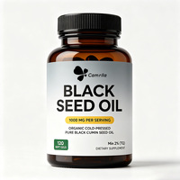 Softgel Minyak Habbatussauda 120 Kapsul Label Pribadi Khusus 1000 Mg dengan Minyak Biji Jintan Hitam Murni Cold-Pressed