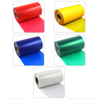 Penjualan pabrik pita tinta Resin putih 80mm x 300M 110mm x 300M pita Transfer termal Resin Premium TTR pita Printer kode batang