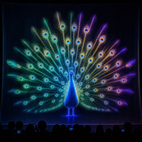 Projecteur holographique 3d, maille de projection holographique, gaze
