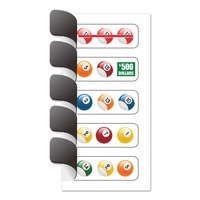 Break Open Pull Tab Card Rectangle Personnalisez la probabilité de gagner du papier couché Colorful Pull Ticket Buy Tab