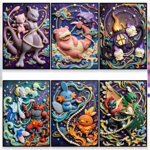 Yidi Wholesale Japanese Anime Poke Embossed <span class=keywords><strong>Metal</strong></span> Card Product <span class=keywords><strong>Pikachu</strong></span> Lunar Fan Art Collection Gifts Blind Boxes - Product Image 2