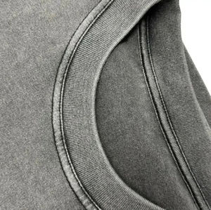 Camiseta de Hombre con Lavado Ácido, Producto de Alta Demanda, Ecológica, Transpirable, Lisa, Estilo Urbano, en Color Sólido - Product Image 4