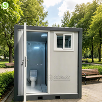 Baño Prefabricado de Lujo Goeasy con Estructura de Acero Galvanizado Personalizada, Contenedor Sanitario de 2 Cabinas