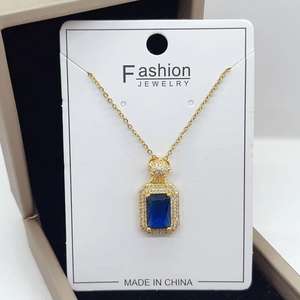 ชุดเครื่องประดับแฟชั่นหรูหราสำหรับงานแต่งงานทำจากเพทายสีทอง18K ทำจากสเตนเลสสตีล - Product Image 5