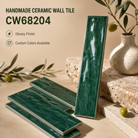 Carrelage mural en céramique émaillée brillante, peint à la main, couleur personnalisée, pour salle de bain, hôtel, bar, décoration de fond, usage commercial