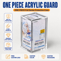 Boîte de présentation en acrylique pour 8 boosters One Piece, avec couvercle magnétique, protection UV à 99 %, pour One Piece New Era et Main Service
