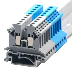 IP20 UL 94V-0 umpan melalui Din Rail Mount koneksi cepat 2.5mm m² 4mm m² 6mm m² sekrup Modular Terminal blok kawat konektor listrik - Product Image 2