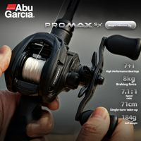 Moulinets de pêche à lancer Abu Garcia Pro MAX SX 7+1BB, longue portée, fibre de carbone, haute vitesse, résistance maximale 8 kg, pour la pêche en mer, en rivière et en lac