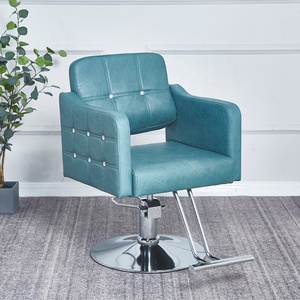 Fauteuil de barbier gris clair, fauteuil de salon hydraulique, pivotant à 360 degrés, hauteur réglable, pour salon de coiffure - Product Image 6