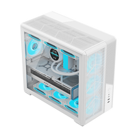 Caja de computadora SAMA PC de vidrio templado ATX CPU Gaming Gabinete de PC de escritorio Chasis de computadora con pantalla